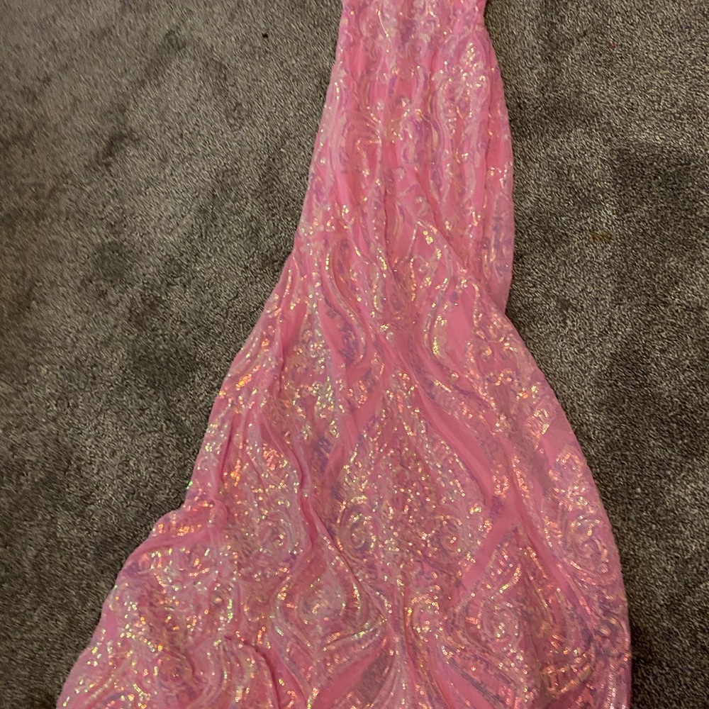 Pink Sequin Gown - Picture 2 of 5